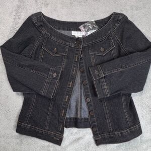 Soft Surroundings NWOT Denim Jacket Women's Size Small Button‎ Front